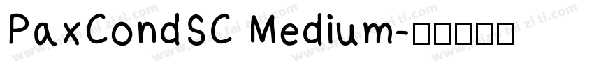 PaxCondSC Medium字体转换